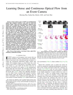 Learning Dense and Continuous Optical Flow from an Event Camera