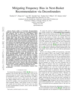 Mitigating Frequency Bias in Next-Basket Recommendation via
  Deconfounders
