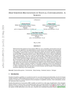 Deep Emotion Recognition in Textual Conversations: A Survey