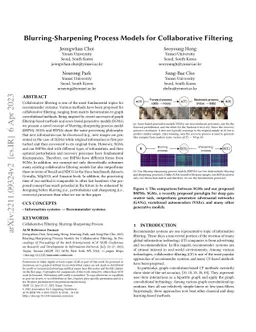 Blurring-Sharpening Process Models for Collaborative Filtering