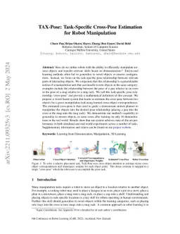 TAX-Pose: Task-Specific Cross-Pose Estimation for Robot Manipulation