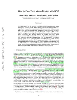 How to Fine-Tune Vision Models with SGD