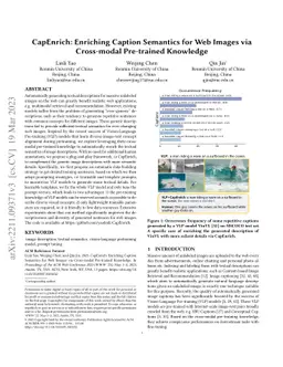 CapEnrich: Enriching Caption Semantics for Web Images via Cross-modal
  Pre-trained Knowledge