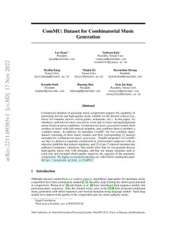 ComMU: Dataset for Combinatorial Music Generation