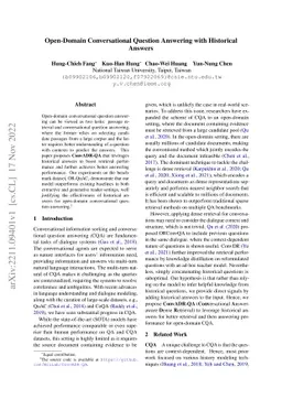 Open-Domain Conversational Question Answering with Historical Answers