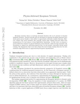 Physics-Informed Koopman Network