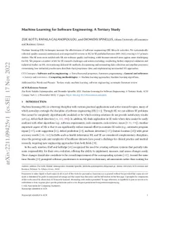 Machine Learning for Software Engineering: A Tertiary Study