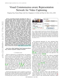 Visual Commonsense-aware Representation Network for Video Captioning