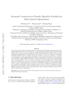 Automatic Construction of Parallel Algorithm Portfolios for
  Multi-objective Optimization