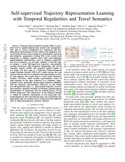 Self-supervised Trajectory Representation Learning with Temporal
  Regularities and Travel Semantics