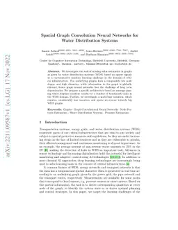 Spatial Graph Convolution Neural Networks for Water Distribution Systems