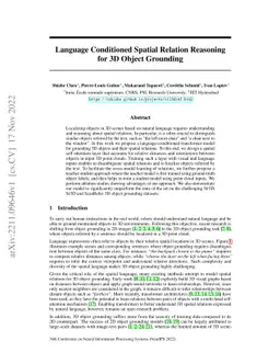 Language Conditioned Spatial Relation Reasoning for 3D Object Grounding