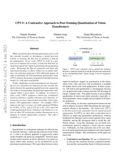 CPT-V: A Contrastive Approach to Post-Training Quantization of Vision
  Transformers