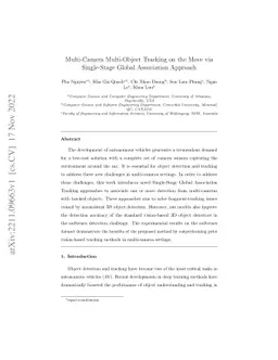 Multi-Camera Multi-Object Tracking on the Move via Single-Stage Global
  Association Approach