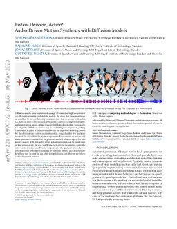 Listen, Denoise, Action! Audio-Driven Motion Synthesis with Diffusion
  Models