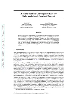 A Finite-Particle Convergence Rate for Stein Variational Gradient
  Descent