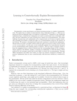 Learning to Counterfactually Explain Recommendations