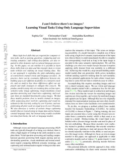 I Can't Believe There's No Images! Learning Visual Tasks Using only
  Language Supervision