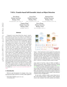 T-SEA: Transfer-based Self-Ensemble Attack on Object Detection