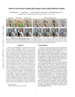 Null-text Inversion for Editing Real Images using Guided Diffusion
  Models
