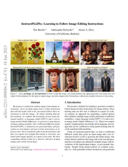 InstructPix2Pix: Learning to Follow Image Editing Instructions