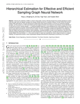 Hierarchical Estimation for Effective and Efficient Sampling Graph
  Neural Network
