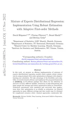 Mixture of Experts Distributional Regression: Implementation Using
  Robust Estimation with Adaptive First-order Methods