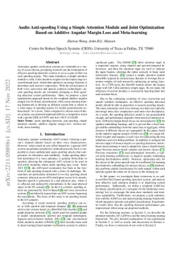 Audio Anti-spoofing Using a Simple Attention Module and Joint
  Optimization Based on Additive Angular Margin Loss and Meta-learning