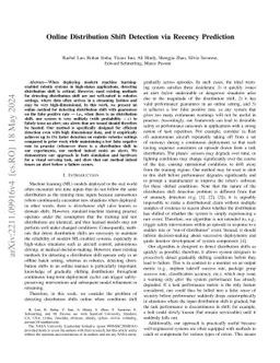 Online Distribution Shift Detection via Recency Prediction