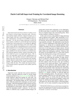 Patch-Craft Self-Supervised Training for Correlated Image Denoising