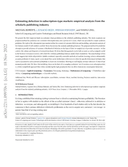 Estimating defection in subscription-type markets: empirical analysis
  from the scholarly publishing industry