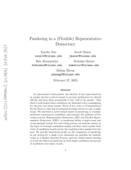 Pandering in a Flexible Representative Democracy