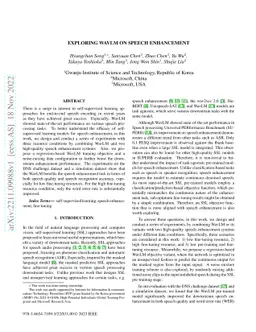 Exploring WavLM on Speech Enhancement