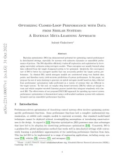Optimizing Closed-Loop Performance with Data from Similar Systems: A
  Bayesian Meta-Learning Approach