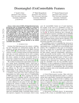 Disentangled (Un)Controllable Features