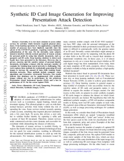 Synthetic ID Card Image Generation for Improving Presentation Attack
  Detection