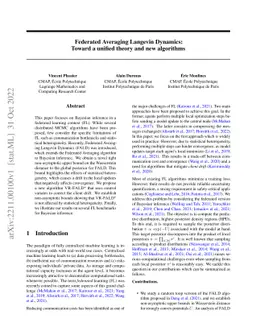 Federated Averaging Langevin Dynamics: Toward a unified theory and new
  algorithms
