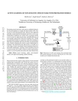Active Learning of Non-semantic Speech Tasks with Pretrained Models