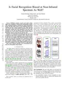 Is Facial Recognition Biased at Near-Infrared Spectrum As Well?