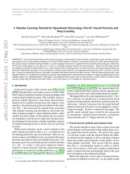 A Machine Learning Tutorial for Operational Meteorology, Part II: Neural
  Networks and Deep Learning