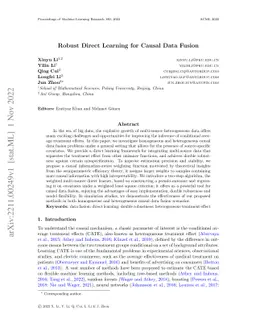 Robust Direct Learning for Causal Data Fusion