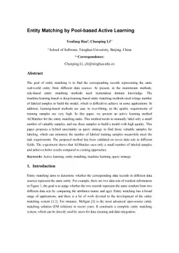 Entity Matching by Pool-based Active Learning