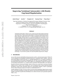 Improving Variational Autoencoders with Density Gap-based Regularization