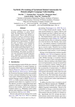 VarMAE: Pre-training of Variational Masked Autoencoder for
  Domain-adaptive Language Understanding