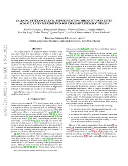 Learning utterance-level representations through token-level acoustic
  latents prediction for Expressive Speech Synthesis