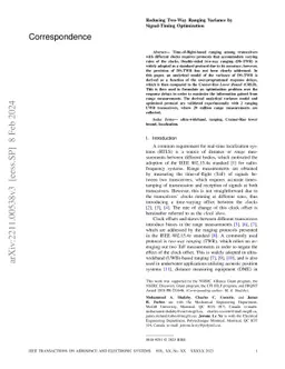 Reducing Two-Way Ranging Variance by Signal-Timing Optimization
