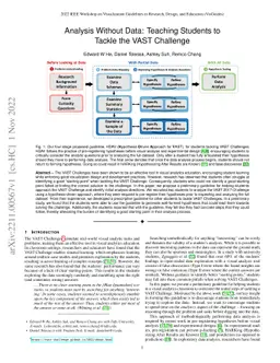 Analysis Without Data: Teaching Students to Tackle the VAST Challenge