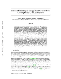 Consistent Training via Energy-Based GFlowNets for Modeling Discrete
  Joint Distributions