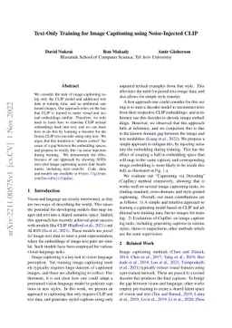 Text-Only Training for Image Captioning using Noise-Injected CLIP