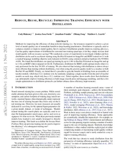 Reduce, Reuse, Recycle: Improving Training Efficiency with Distillation